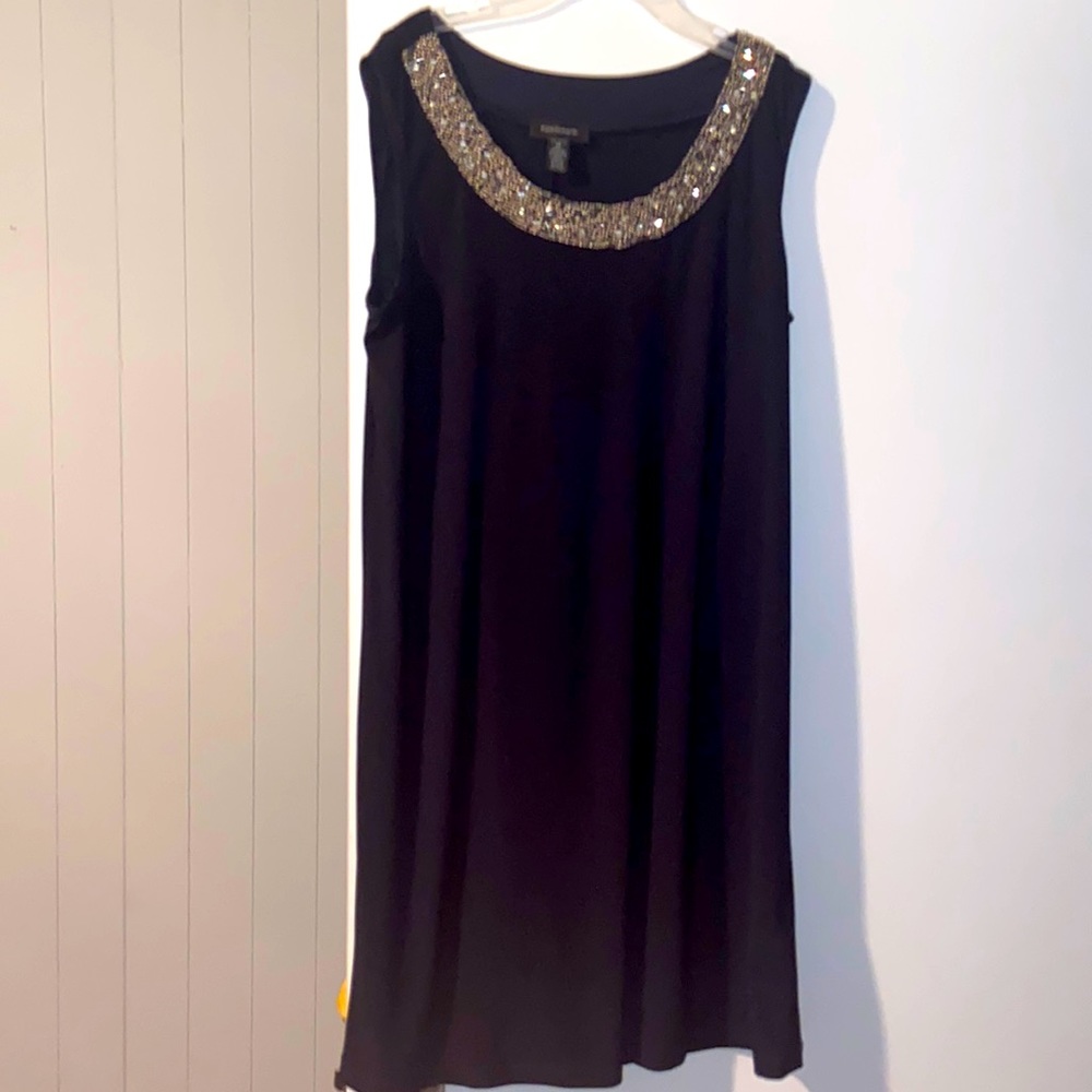 Navy Blue Rhinestone Dress